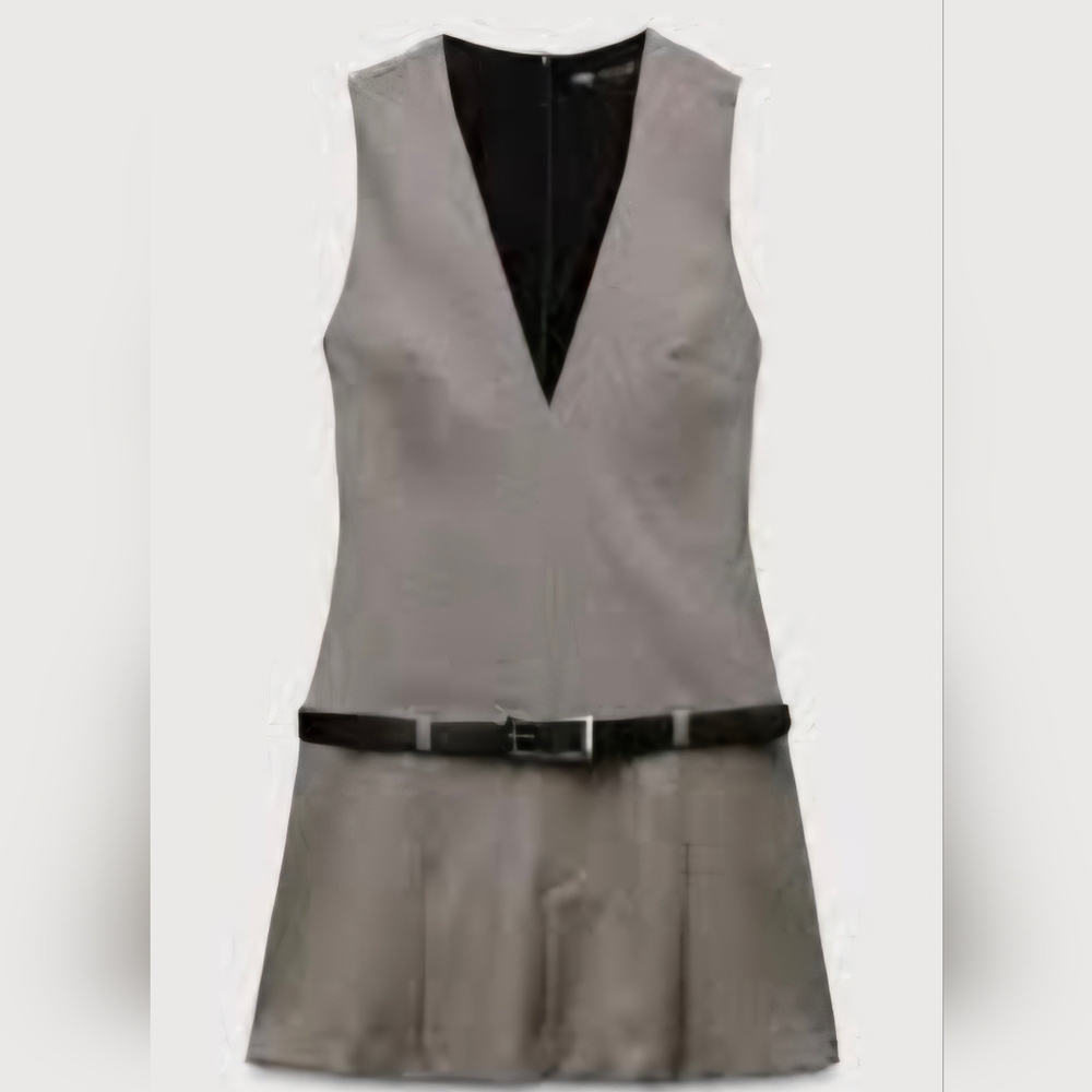 Zara Black and Gray Women's Dress